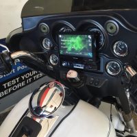 Bluetooth stereo installed on motorcycle pioneer